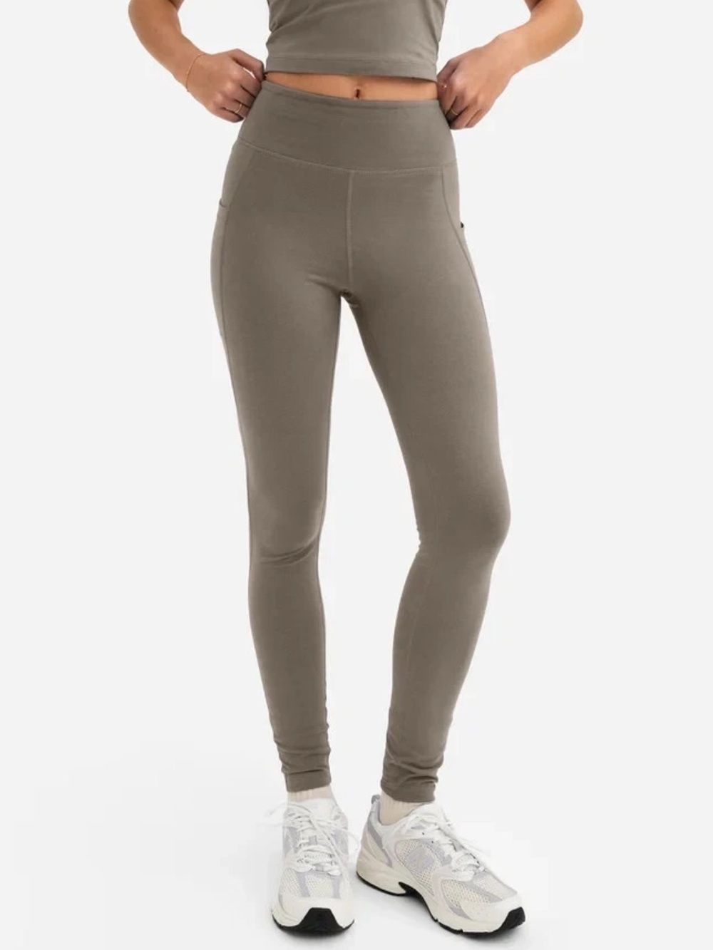 MATE Olive Green High-Waist Leggings Size S organic cotton